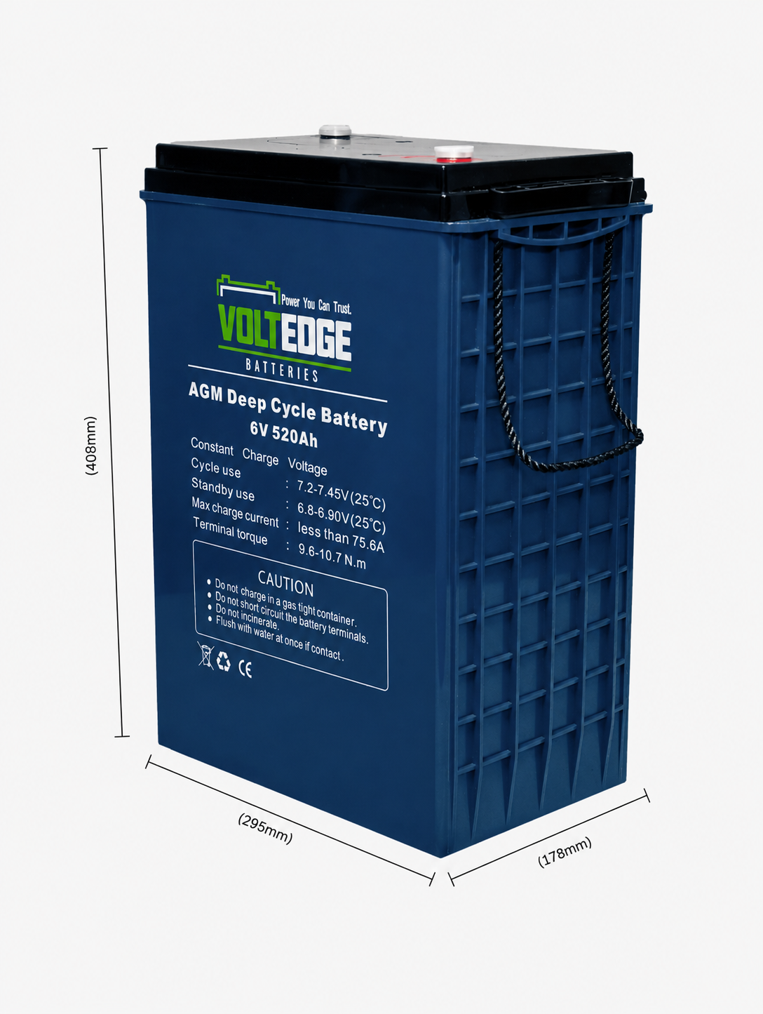VoltEdge 6V 520Ah AGM Deep Cycle Battery