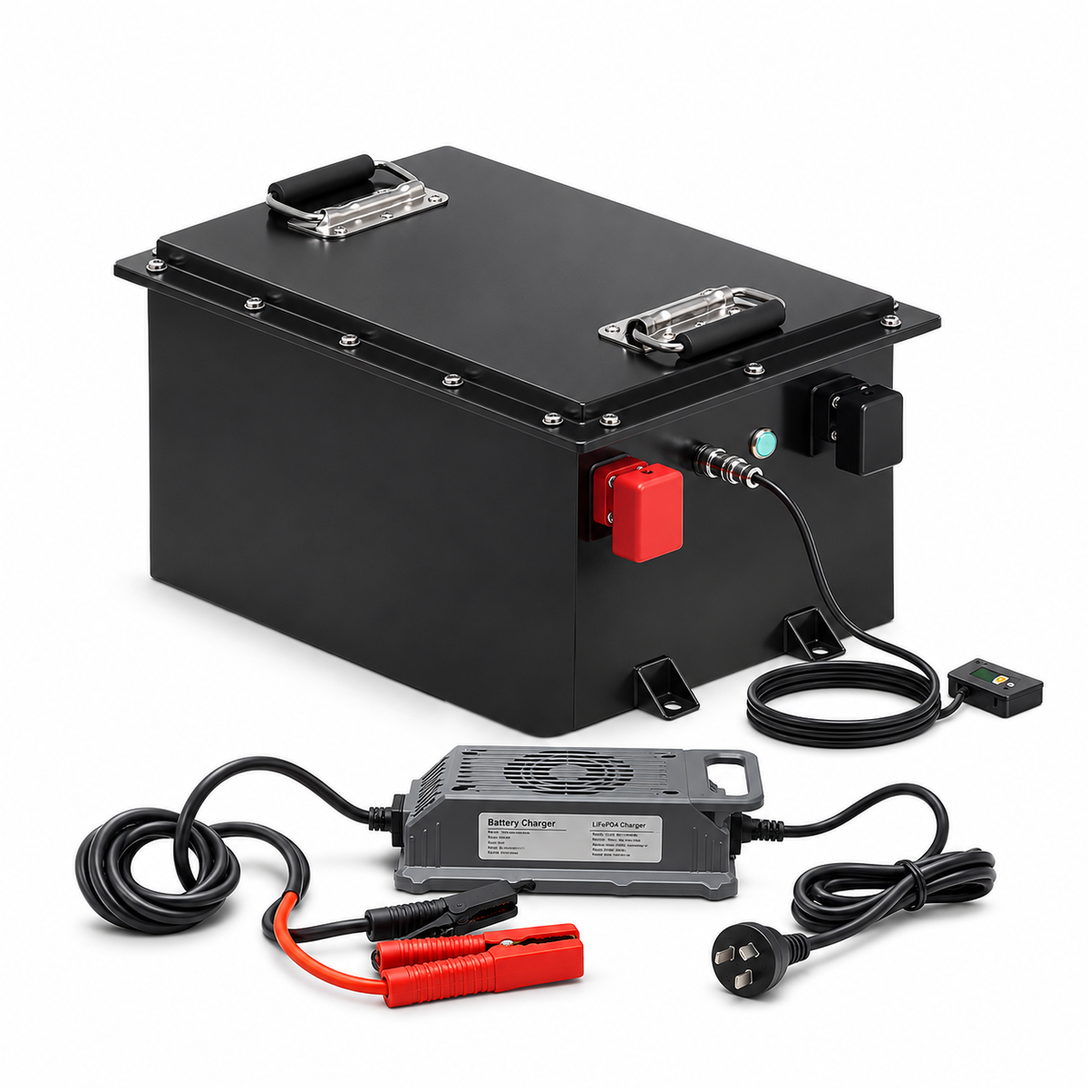 VoltEdge Premium 48V 105Ah Golf Cart Battery Kit (LiFePO4 + 25A Charger)
