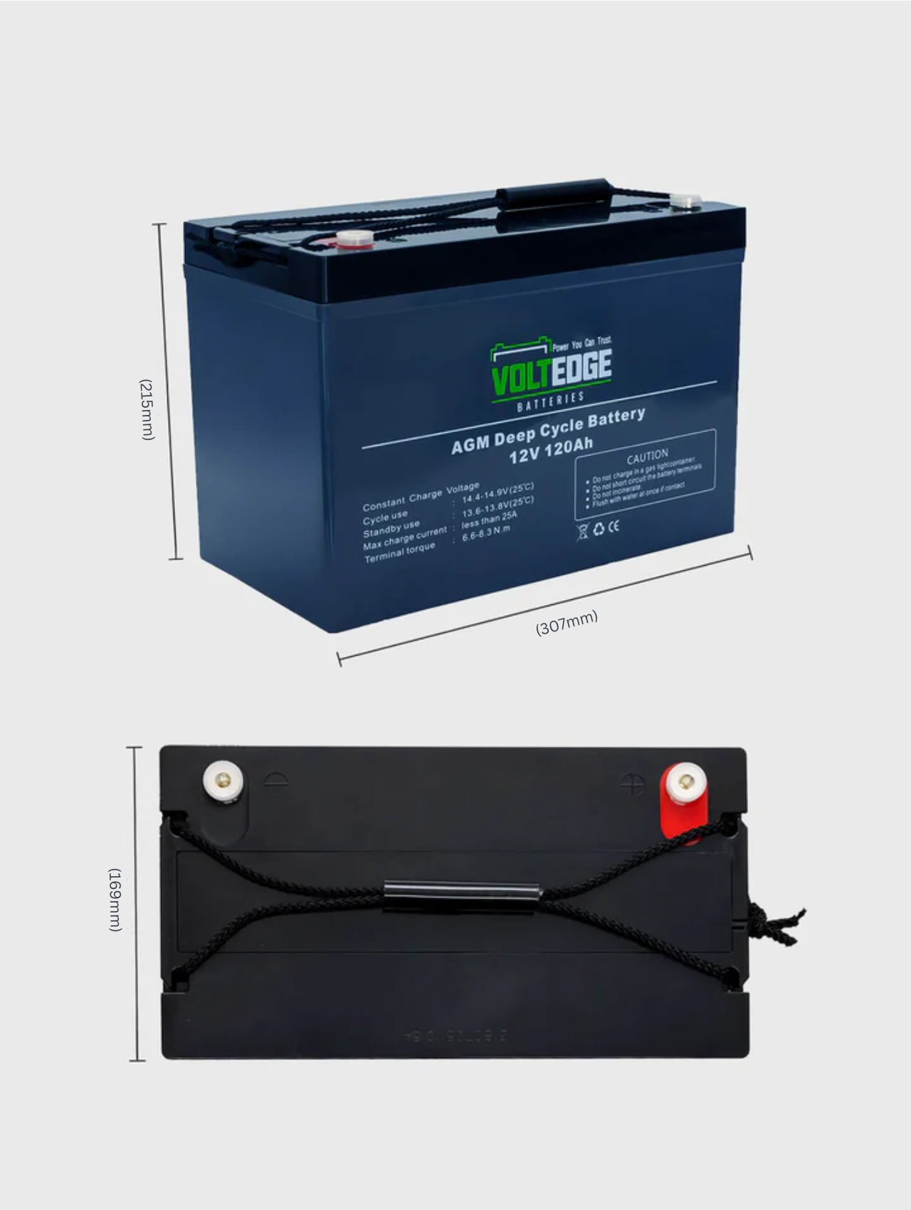 VoltEdge 12V 120Ah AGM Deep Cycle Battery