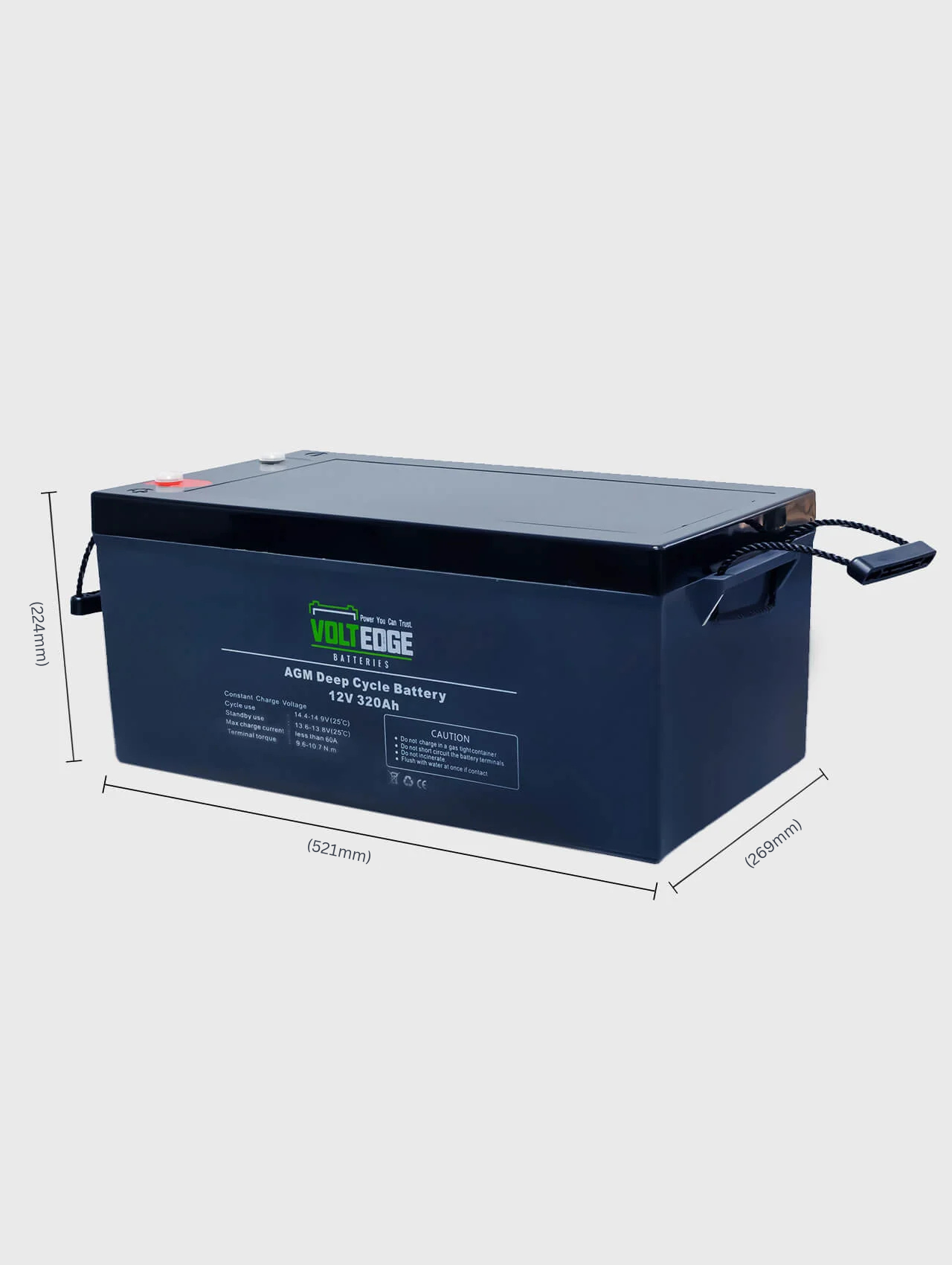 VoltEdge 12V 320Ah AGM Deep Cycle Battery