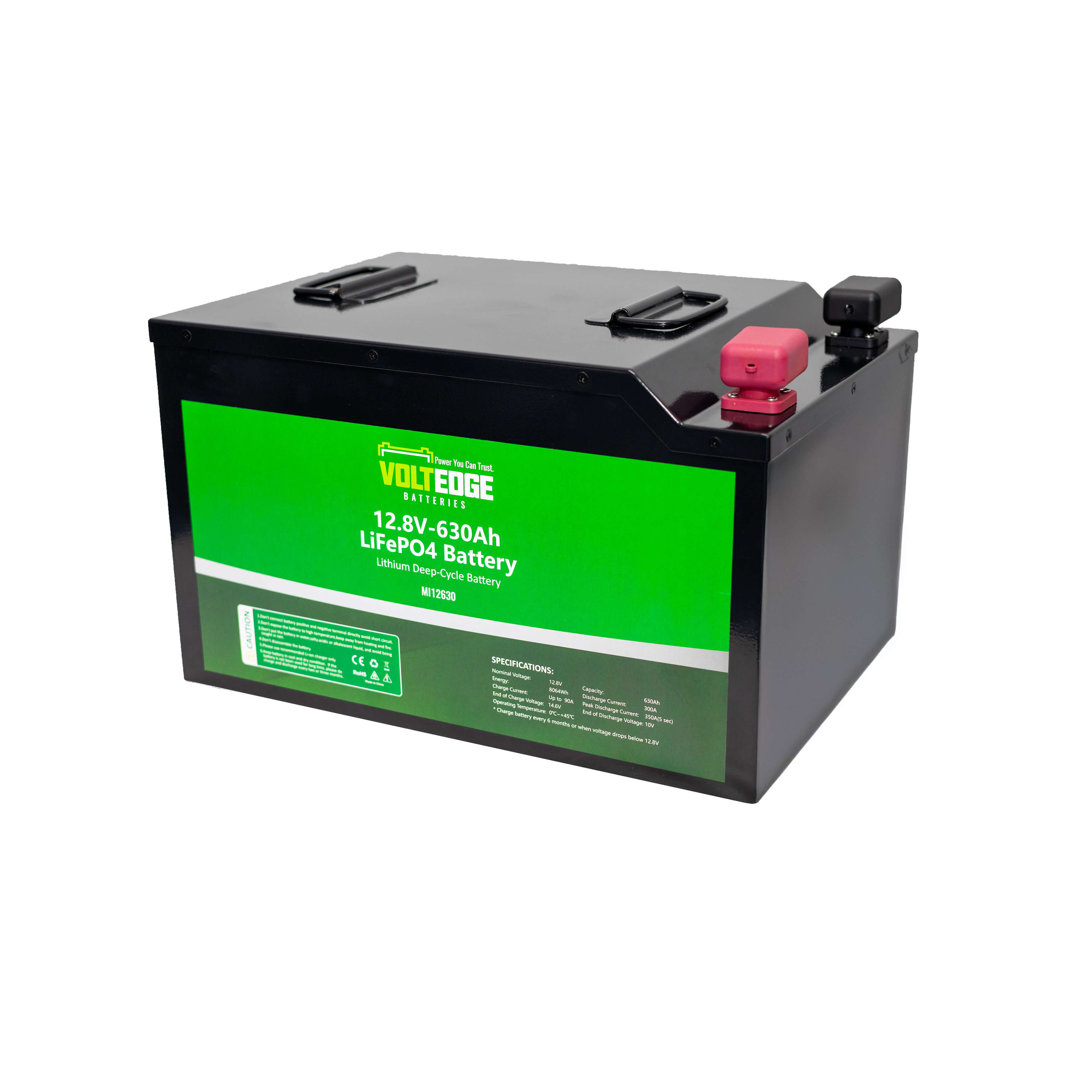 VoltEdge Premium 12.8V 630ah Lithium LiFePO4 Battery