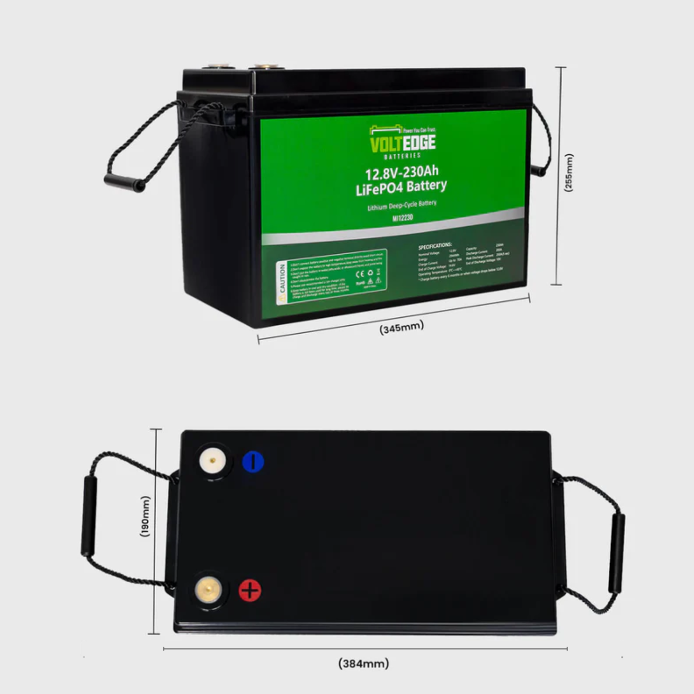 VoltEdge (Premium)  12.8V 230Ah Lithium LiFePO4 Battery