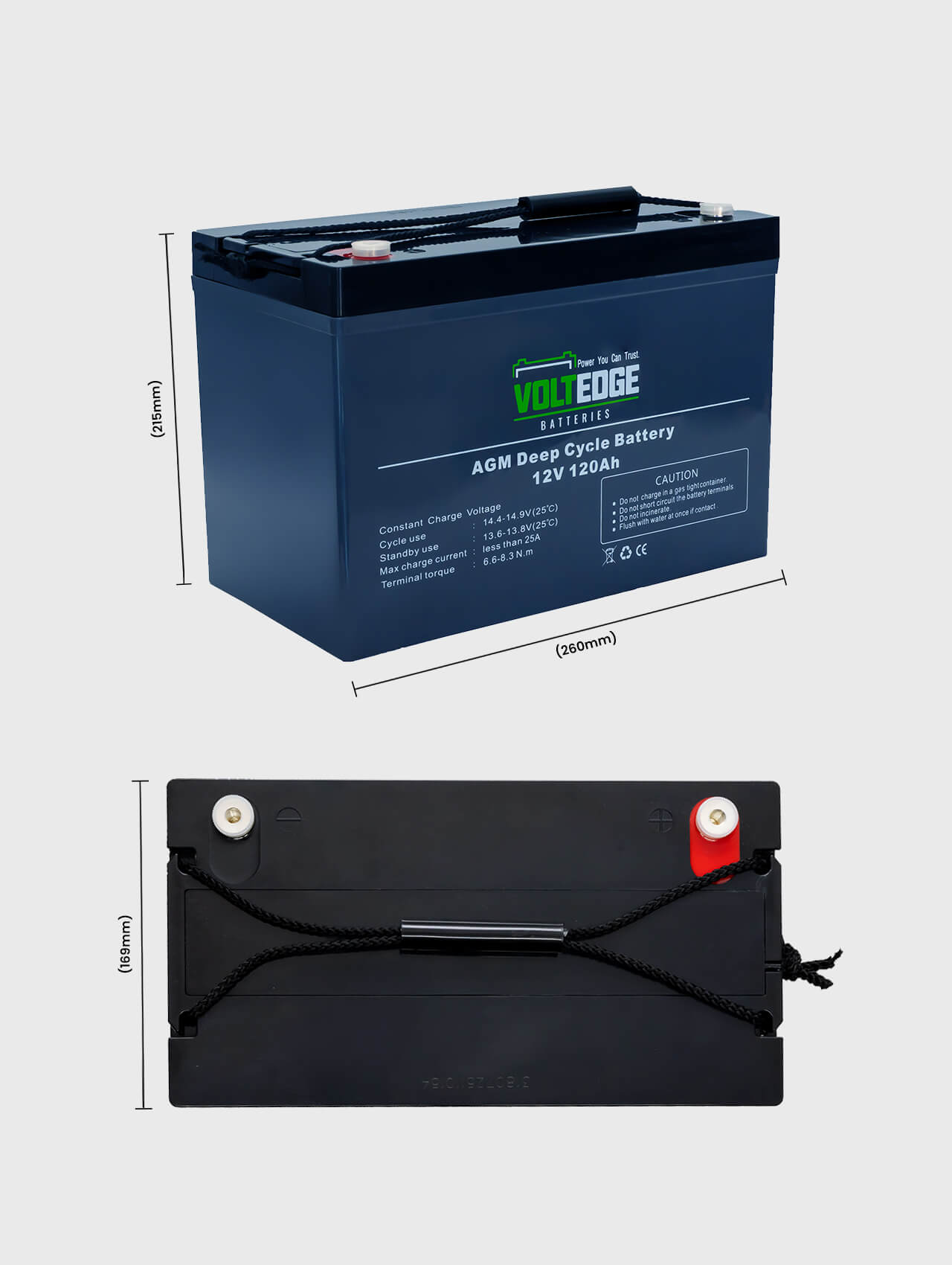 VoltEdge 12V 120Ah AGM DEEP CYCLE BATTERY